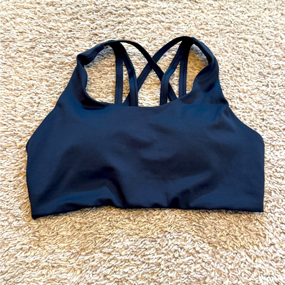 Senita Athletics Navy Strappy Sports Bra